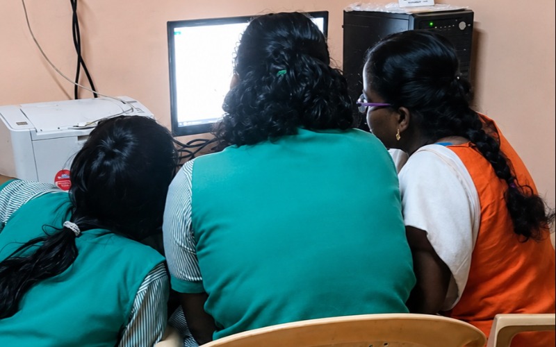 Students participating in a therapy session